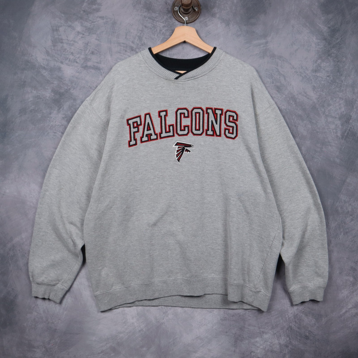 00s Grey Atlanta Falcons Reebok Crewneck Sweatshirt 6480