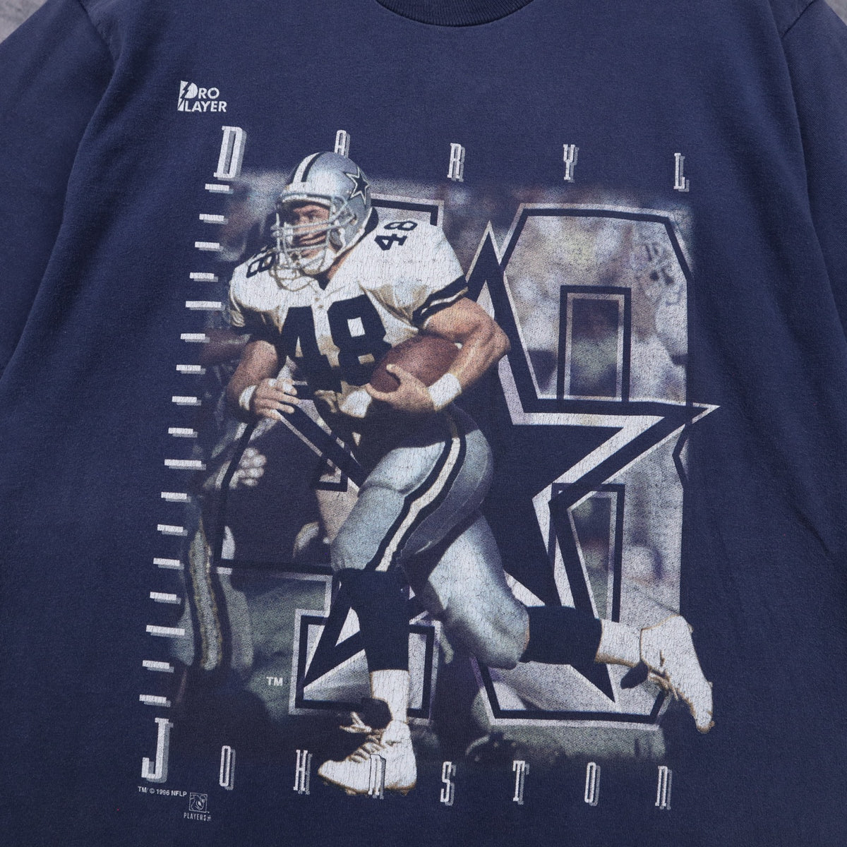 1996 Navy Blue Daryl Johnston Dallas Cowboys Shirt 6626