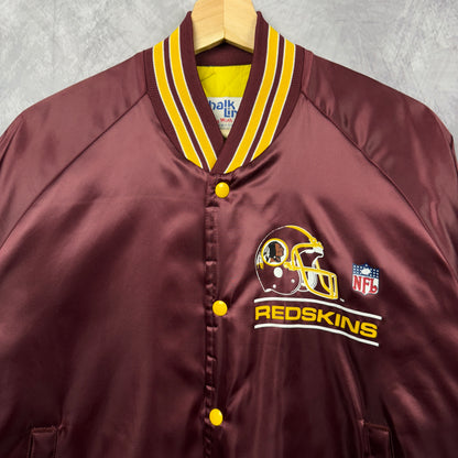 80s Maroon Washingston Redskins Chalkline Satin Jacket 4085