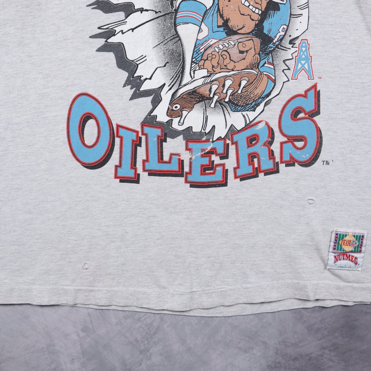 1993 Grey Houston Oilers Shirt 6709