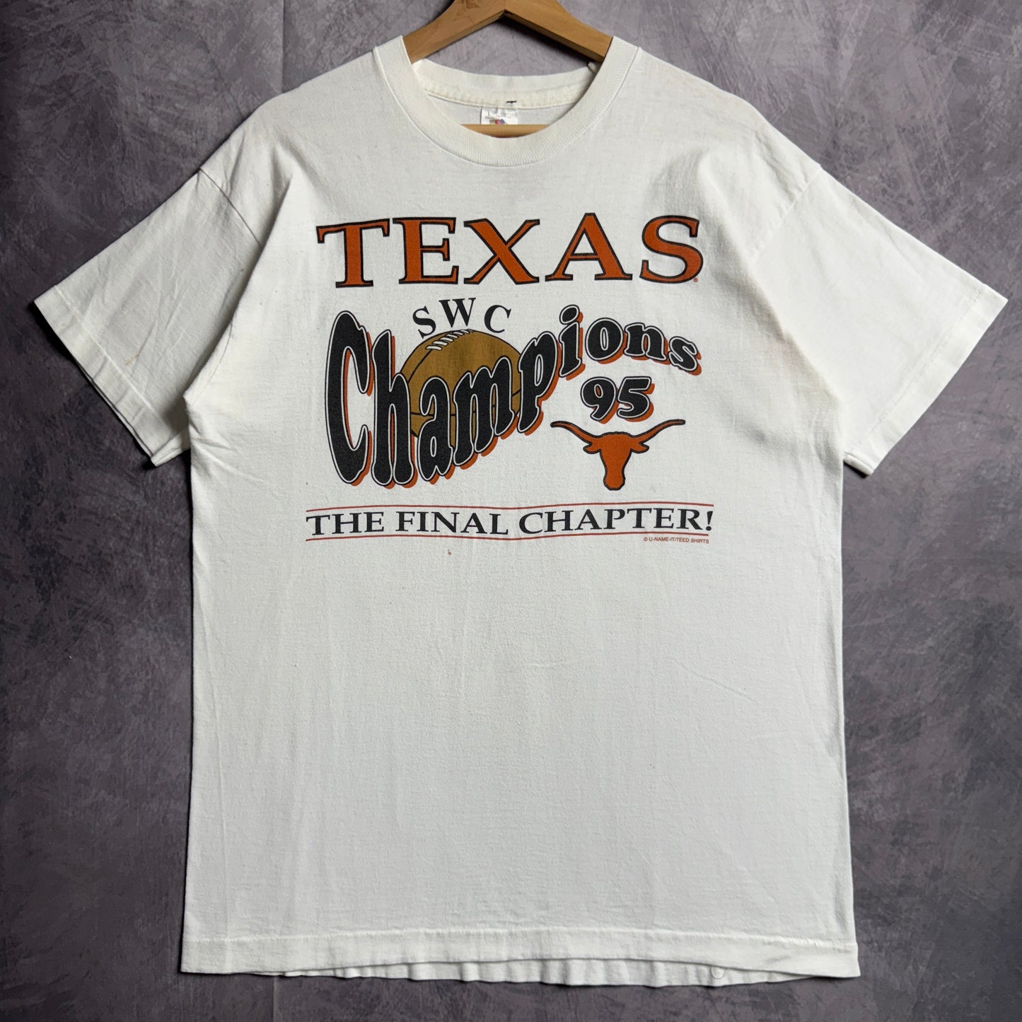 1995 White Texas Longhorns SWC Champions Shirt 4602