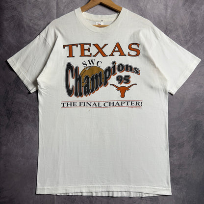 1995 White Texas Longhorns SWC Champions Shirt 4602