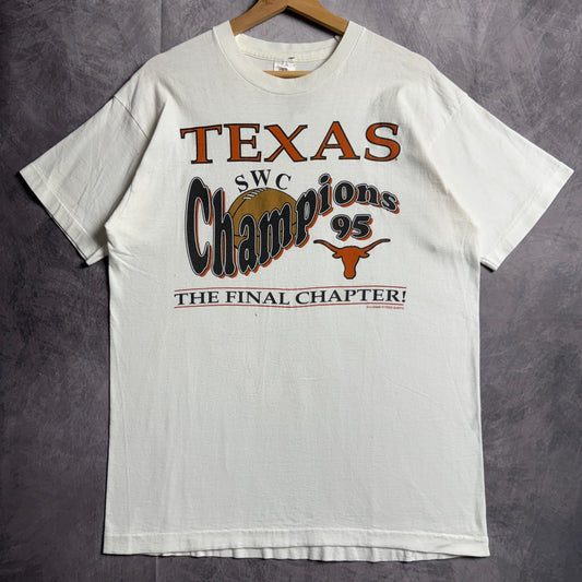 1995 White Texas Longhorns SWC Champions Shirt 4602