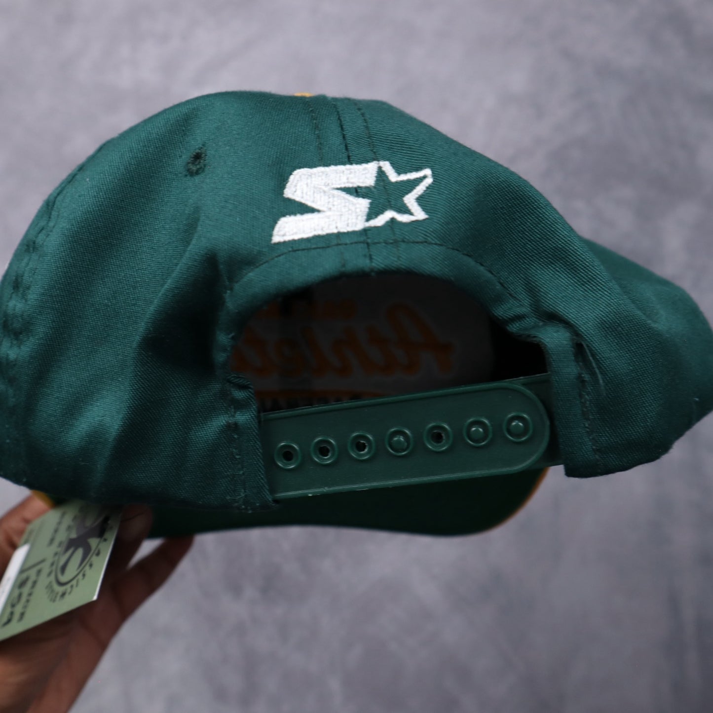 90s Green Oakland Athletics Starter Tailsweep Snapback Hat 5558