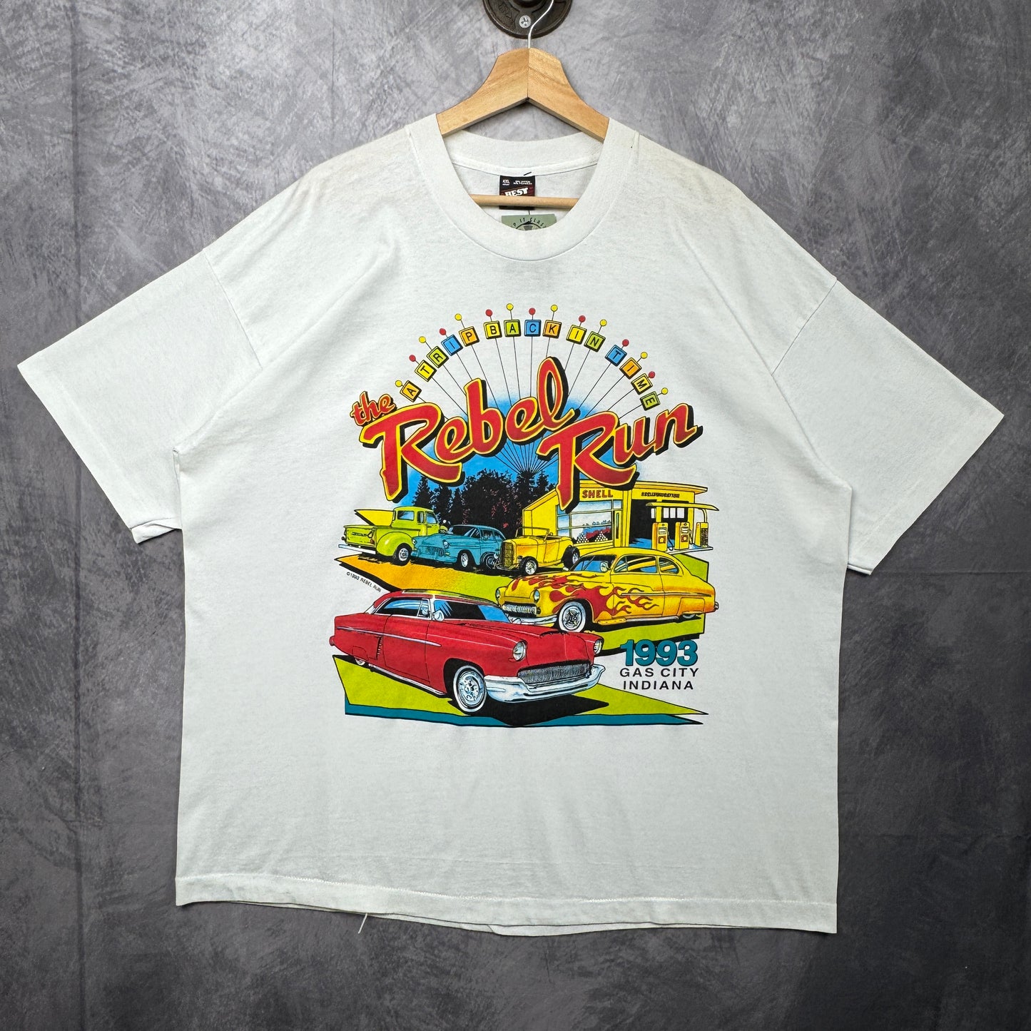 1993 White The Rebel Run Shirt 3906