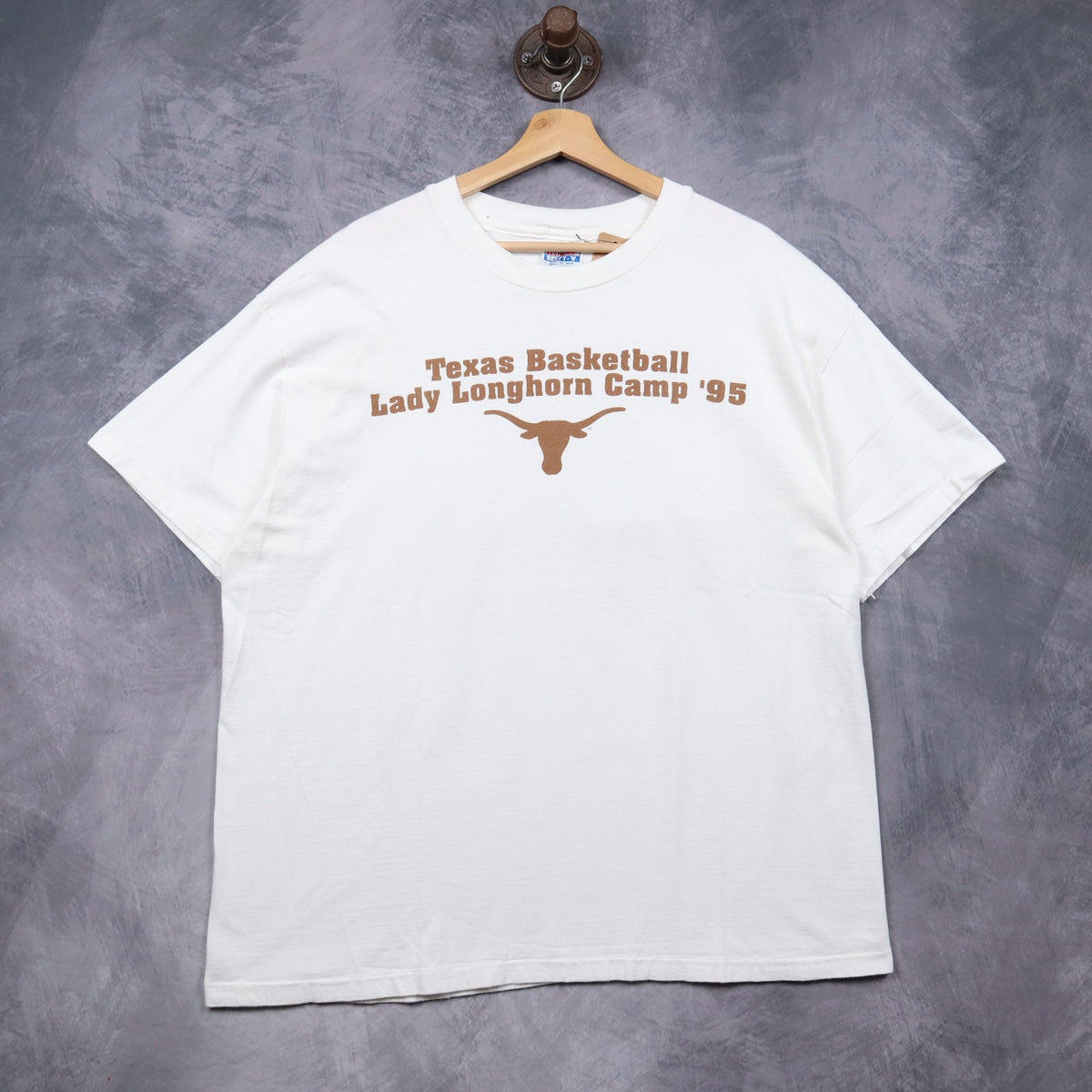 1995 White Texas Basketball Lady Longhorn Camp Shirt 5757