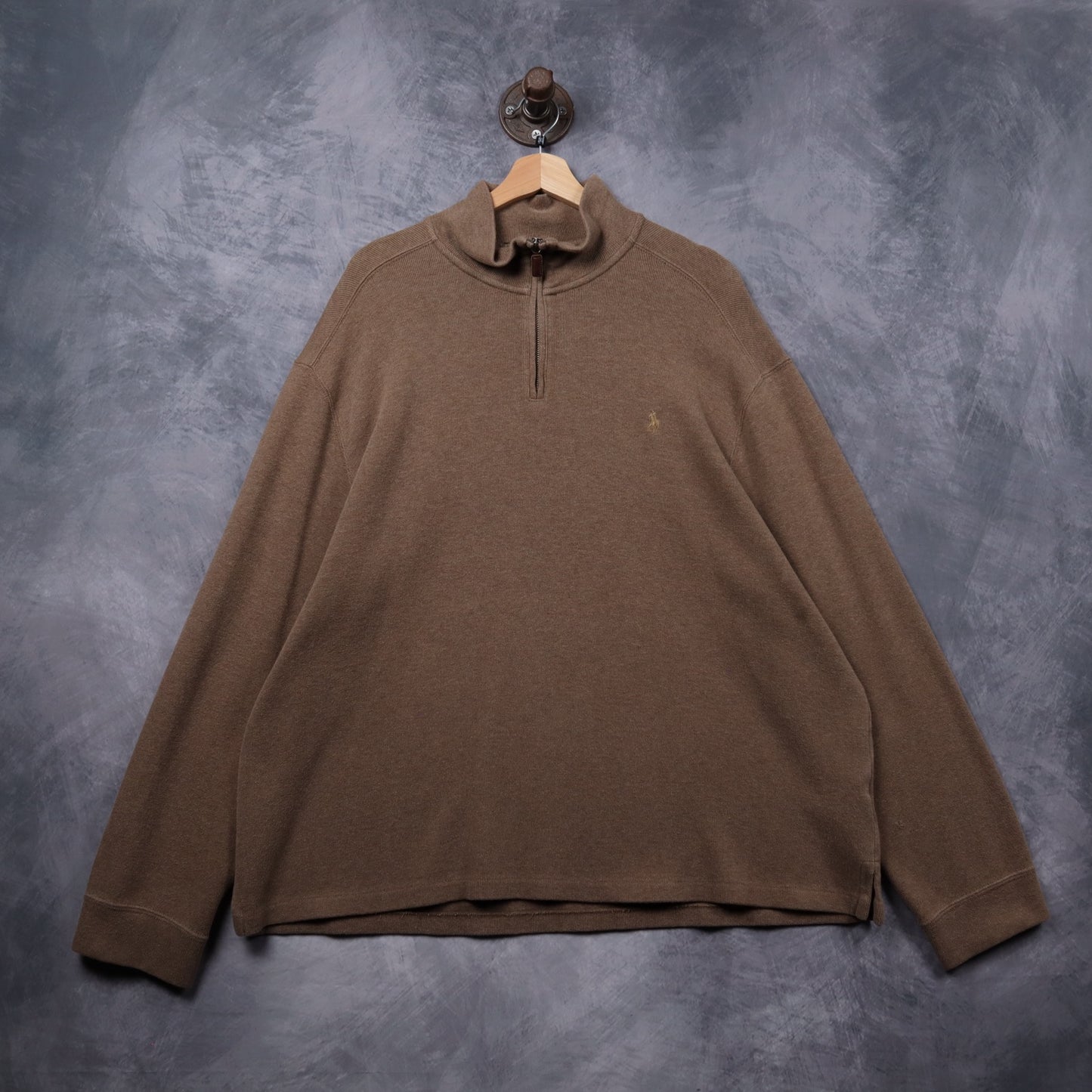 Early 2000s Brown Polo Ralph Lauren Quarter Zip Sweater 5314