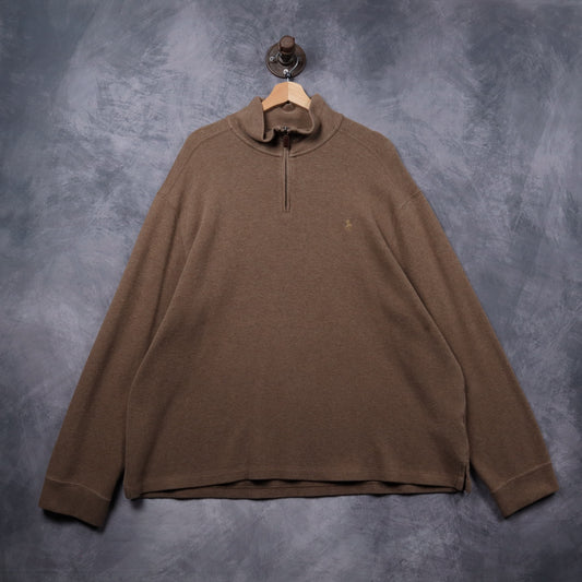 Early 2000s Brown Polo Ralph Lauren Quarter Zip Sweater 5314