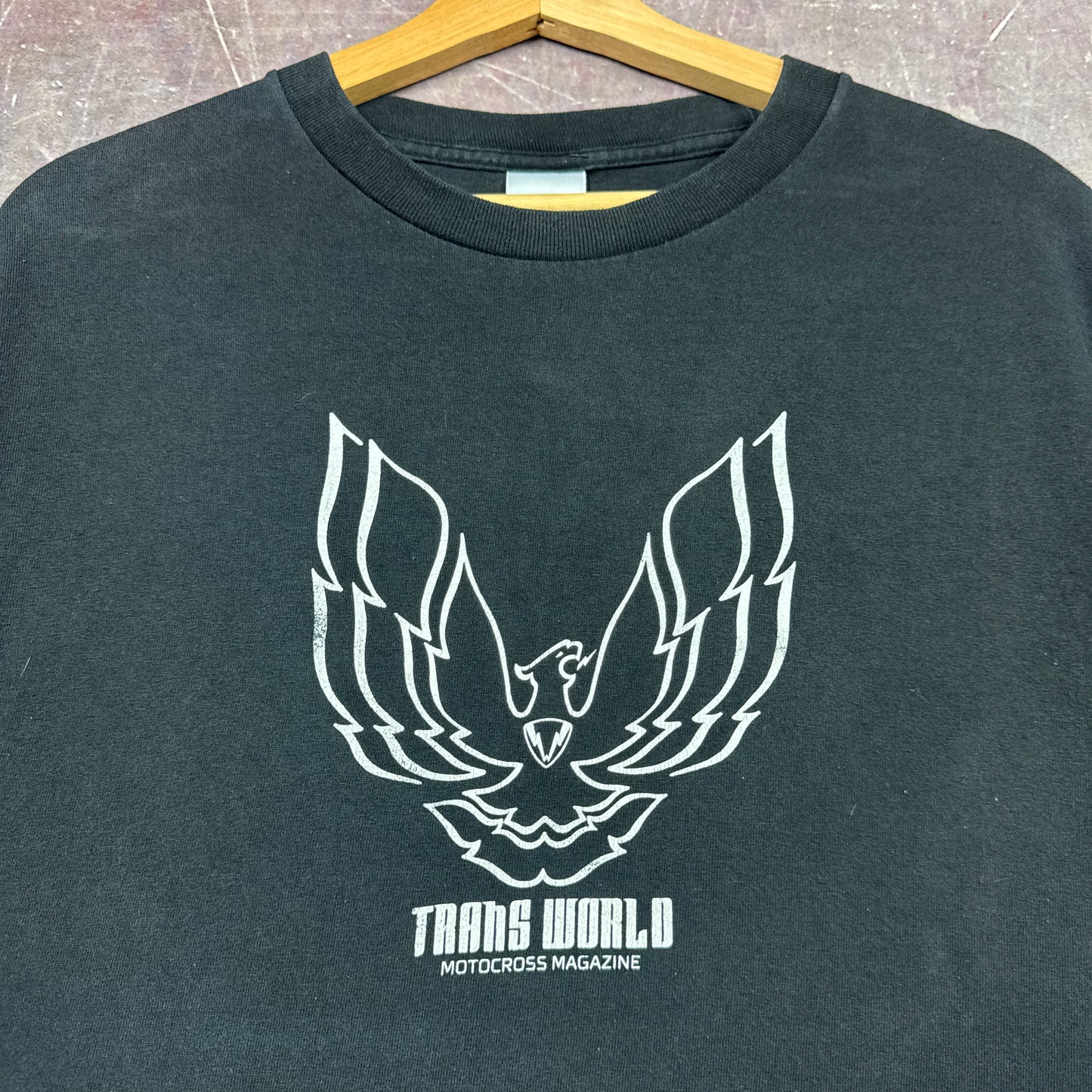 00s Black Trans World Motorcross Magazine Shirt 3581