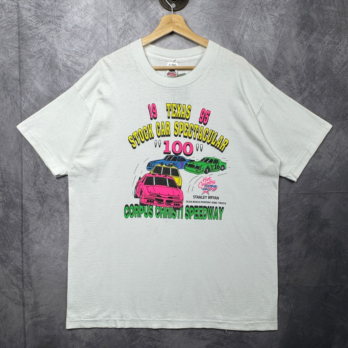 1995 White Corpus Christi Speedway Shirt 3958