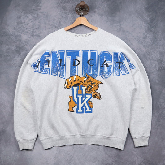 90s Grey Kentucky Wildcats Crewneck Sweatshirt 5100