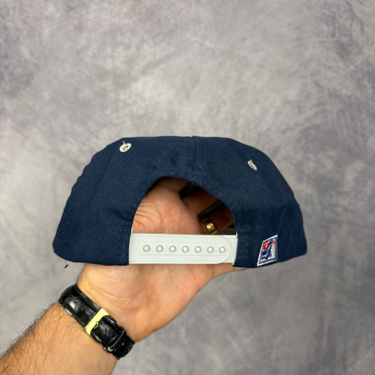 90s Navy Blue Dallas Cowboys The Game Snapback Hat 6851