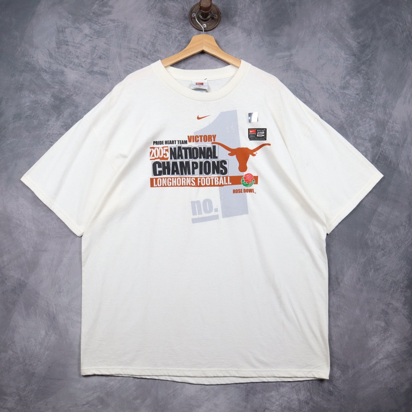 2005 White Texas Longhorns National Champions Rose Bowl Shirt 5740