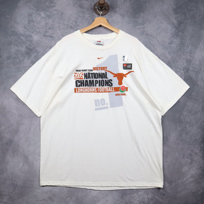 2005 White Texas Longhorns National Champions Rose Bowl Shirt 5740