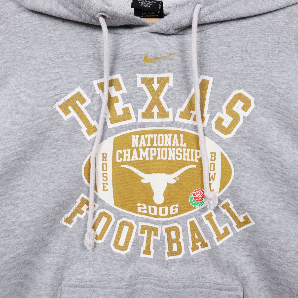 2006 Grey Nike Texas Longhorns Football Rose Bowl Hoodie 5625