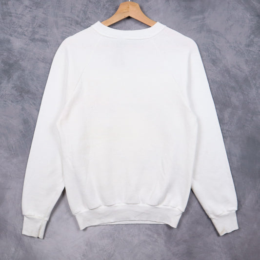 90s White University Of Texas Longhorns Crewneck Sweatshirt 5716