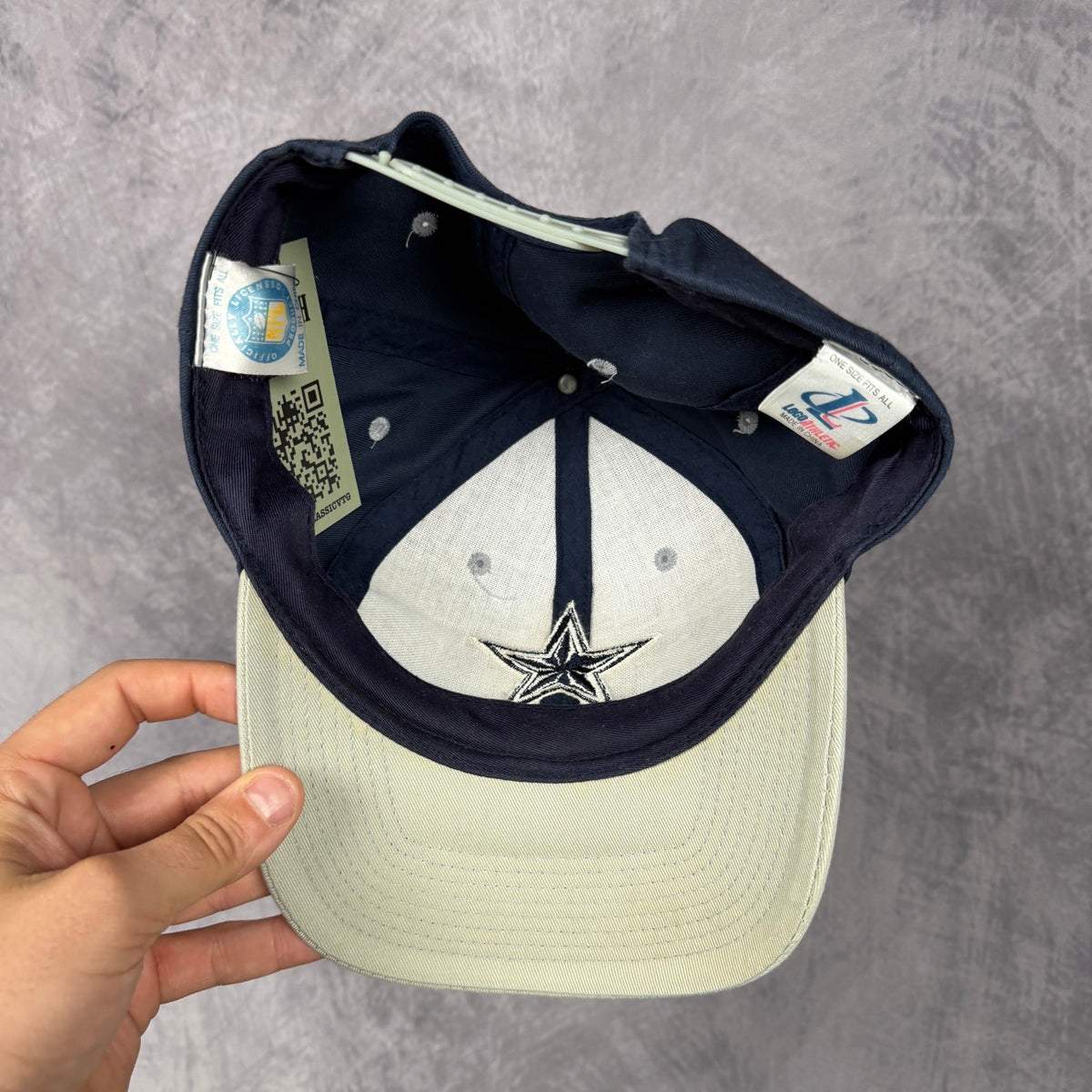 90s Navy Blue Dallas Cowboys Logo Athletic Hat 6805