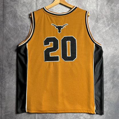 00s Orange Texas Longhorns #20 Basketball Jersey 4618