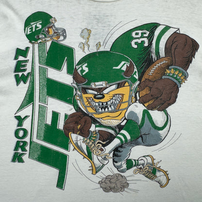90s White New York Jets Taz Shirt 4207