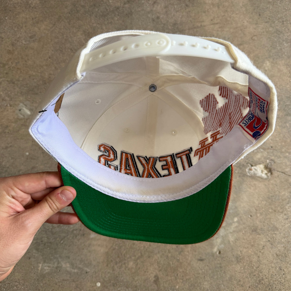 90s White Texas Longhorns Sports Specialties Snapback Hat 5776