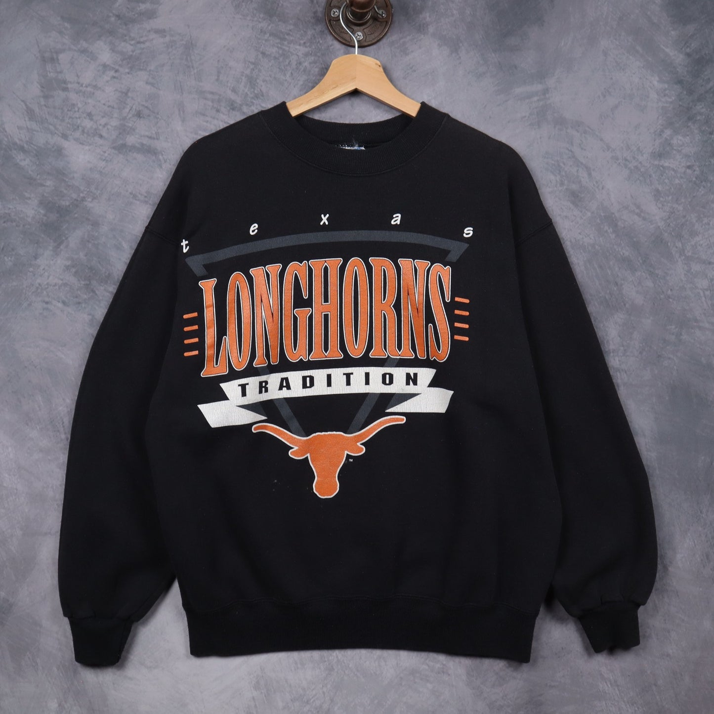 90s Black Texas Longhorns Tradition Crewneck Sweatshirt 5726