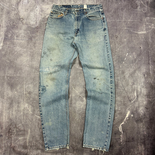 90s Light Wash Repaired Levi's 505 Jeans 33x34 AG31