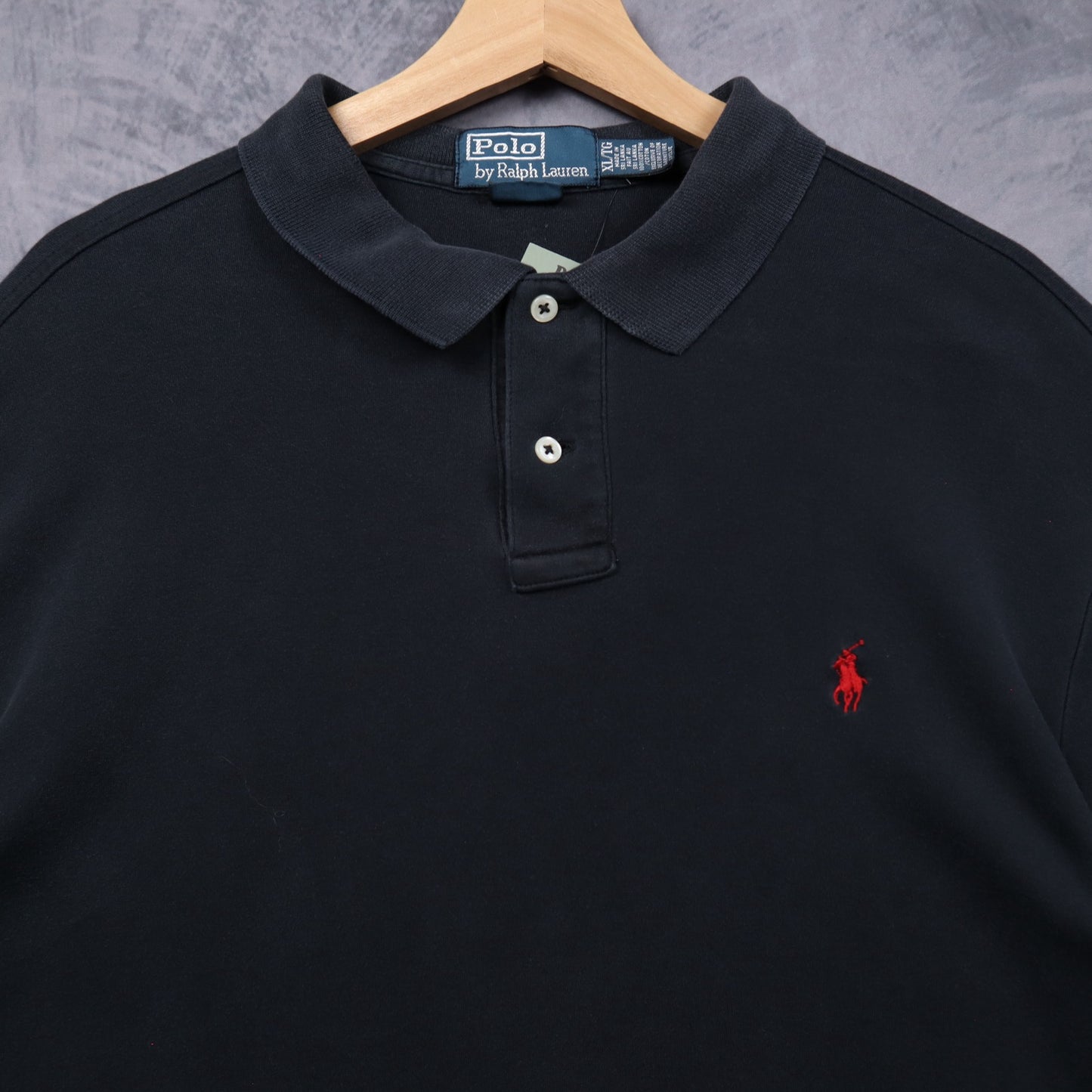 Y2K Black Polo Ralph Lauren Custom Fit Polo Shirt 5546