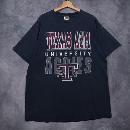 90s Navy Blue Texas A&M University Shirt 4836