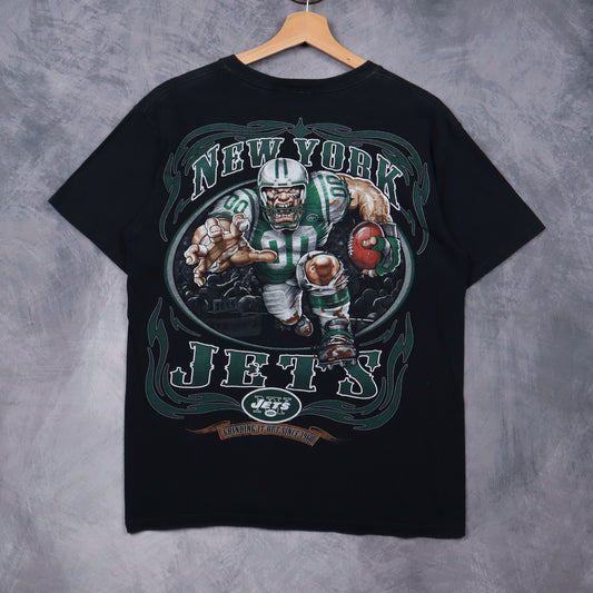 00s Black New York Jets Shirt 6757