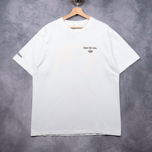 1998 White Nissan Altima 'Enjoy The Ride' Promo Shirt 7262