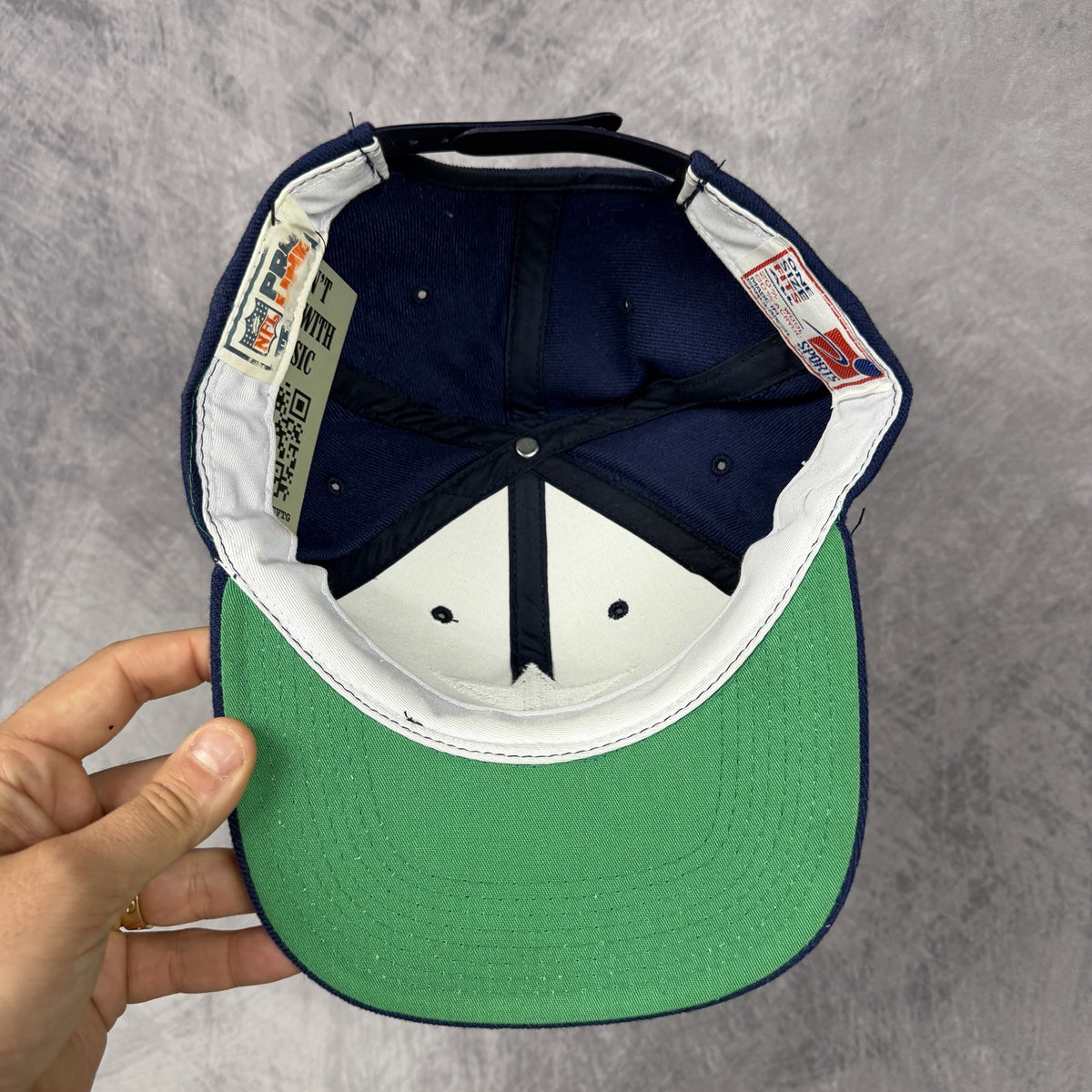 90s Navy Blue Dallas Cowboys Sports Specialties Plain Logo Snapback Hat 6857