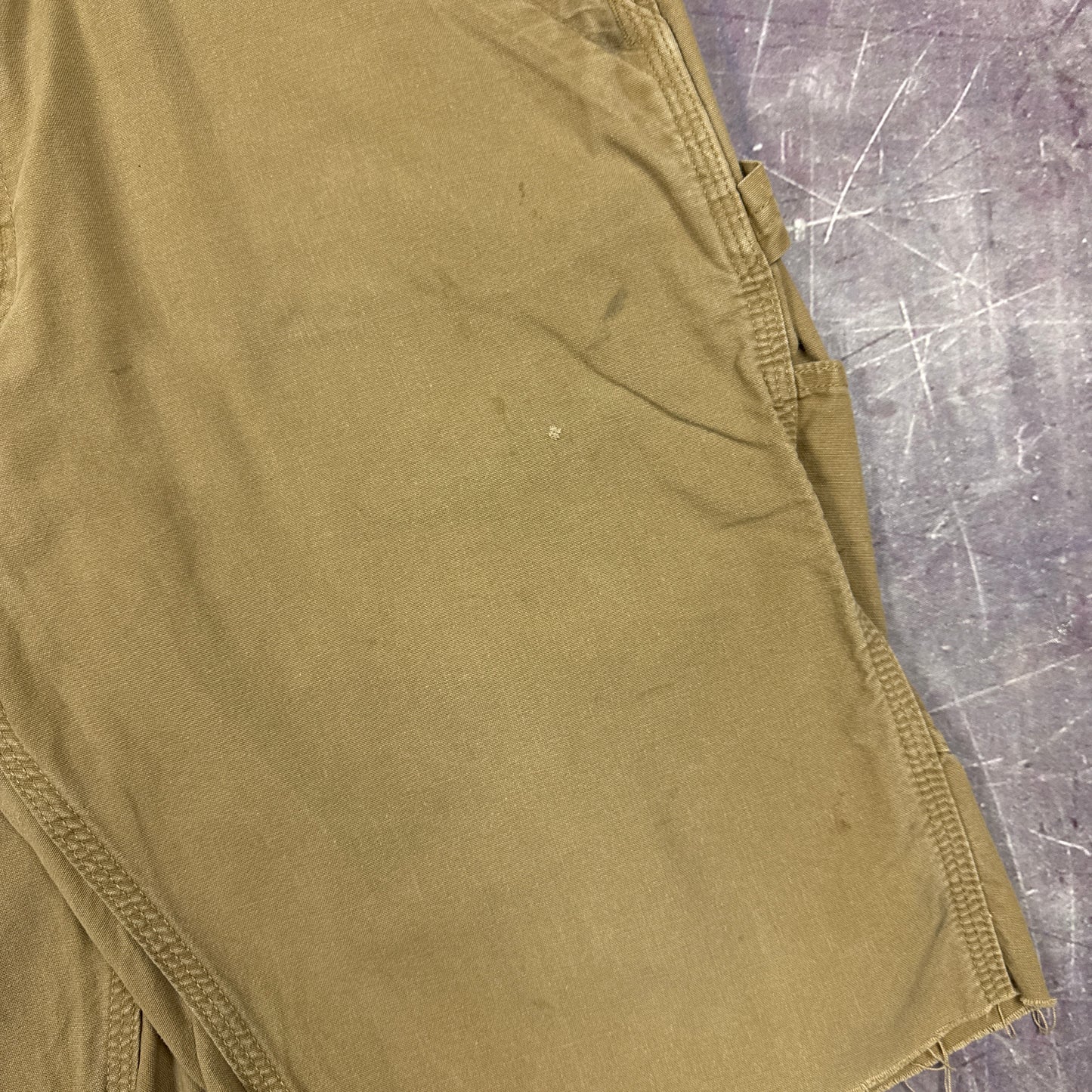Early 00s Tan Brown Baggy Carhartt Carpenter Work Shorts 35x11 AZ76