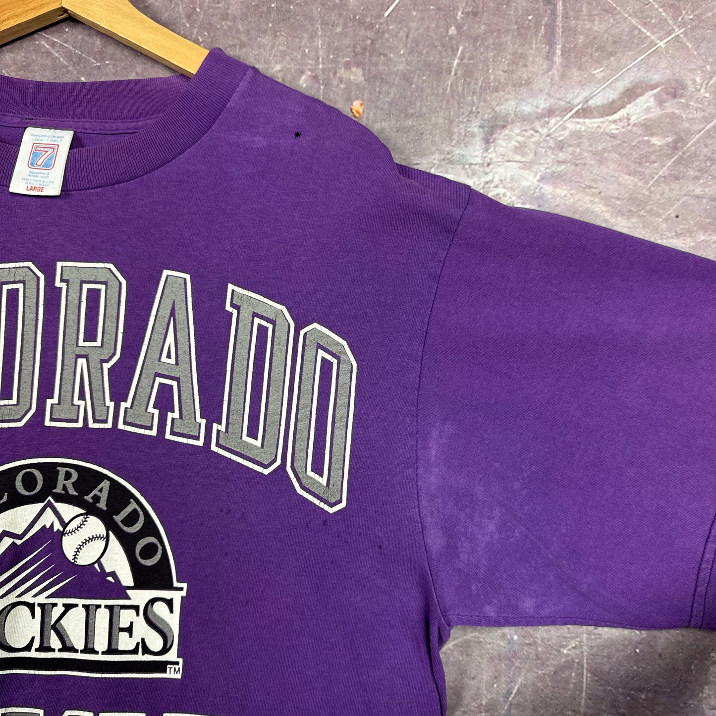 90s Purple Colorado Rockies Shirt 3292