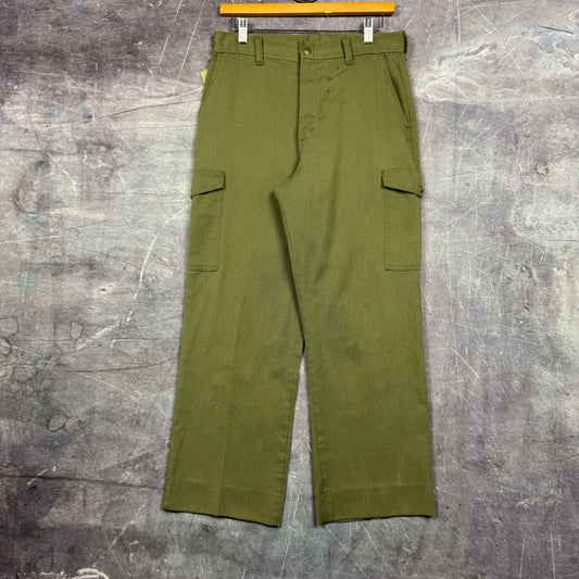 70s Forest Green Boy Scouts Of America Cargo Pants 31x29 0475