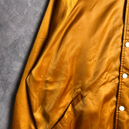 80s Orange Texas Longhorns Satin Bomber Jacket 4457