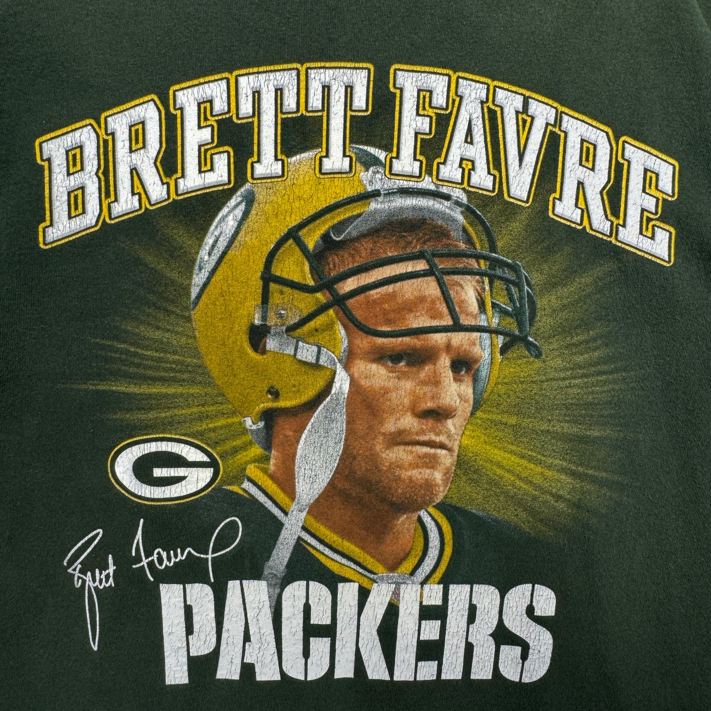 00s Green Brett Favre Green Bay Packers Shirt 4250