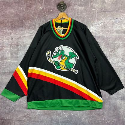 90s Black San Antonio Dragons Hockey Jersey 3400