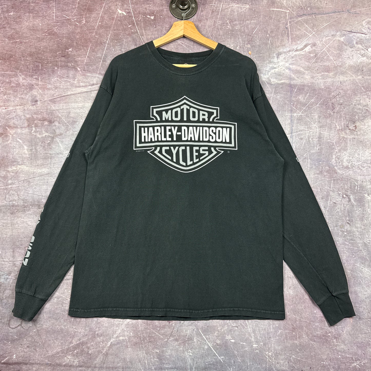 00s Black Harley Davidson Long Sleeve Shirt 3039