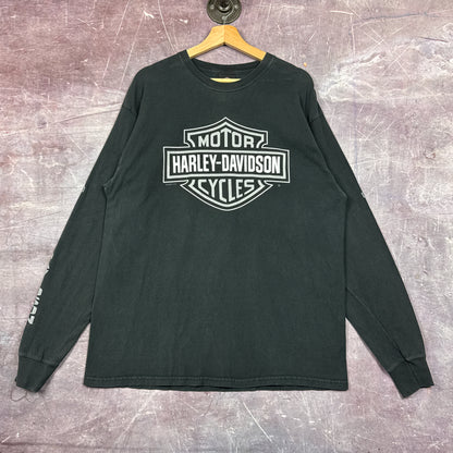 00s Black Harley Davidson Long Sleeve Shirt 3039