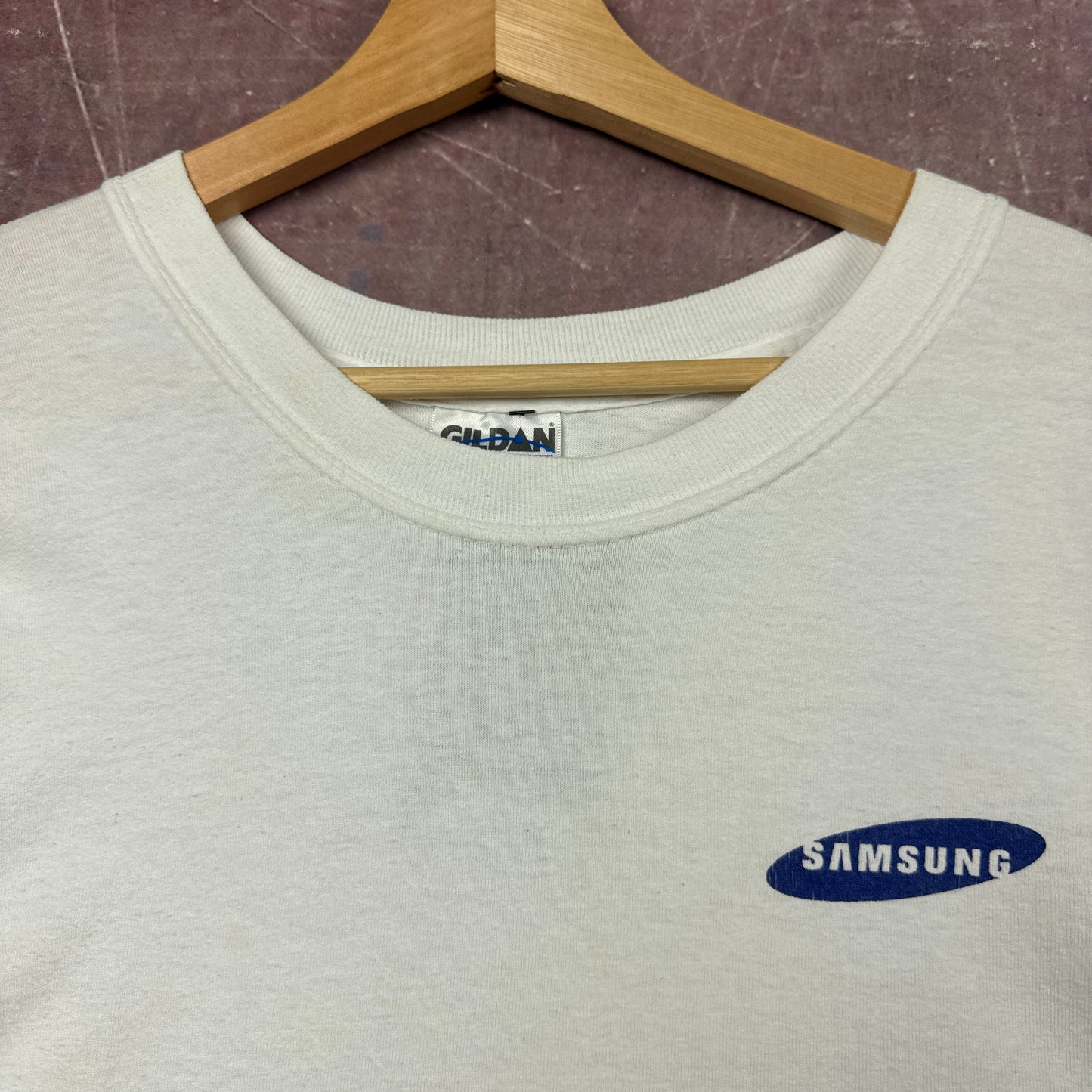 90s White Samsung Digital Muscle Tee 3828
