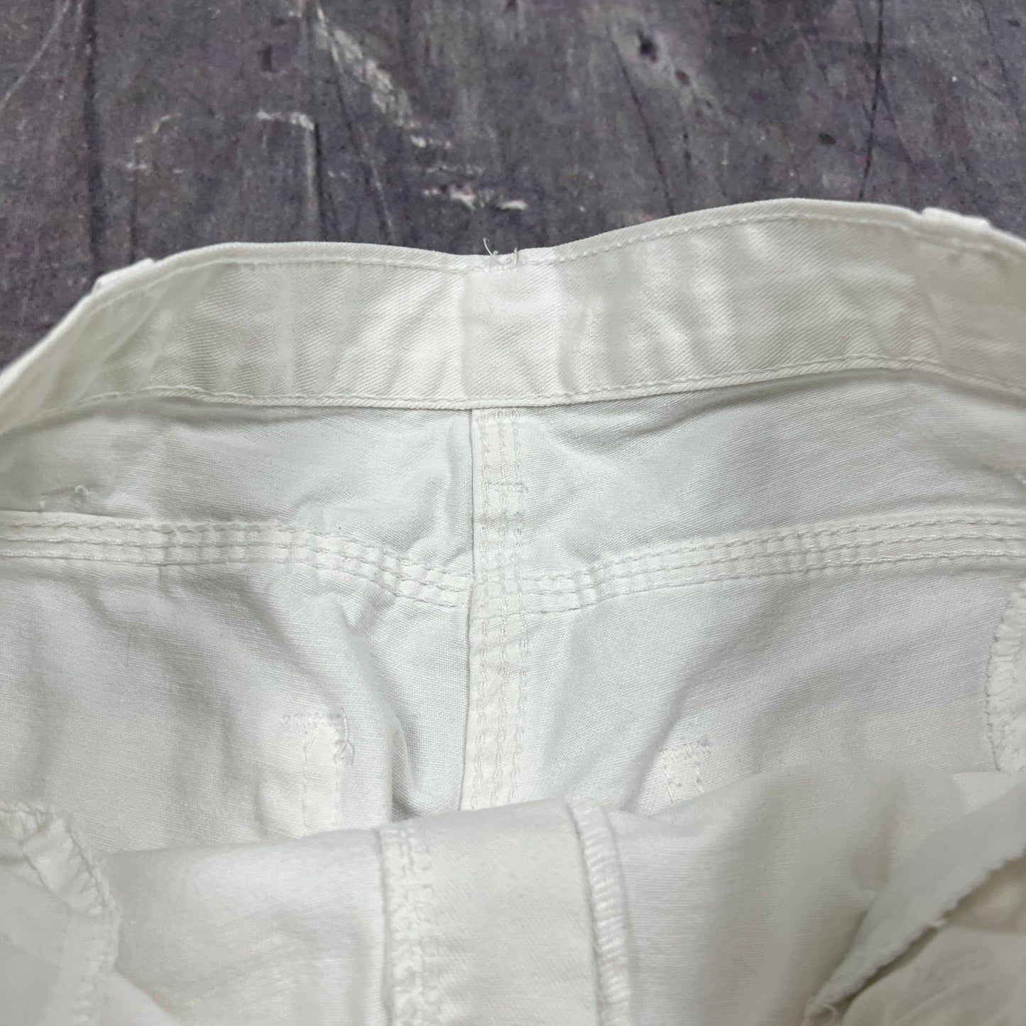 Early 00s White Dickies Painter Baggy Carpenter Work Shorts 29x9 AY19