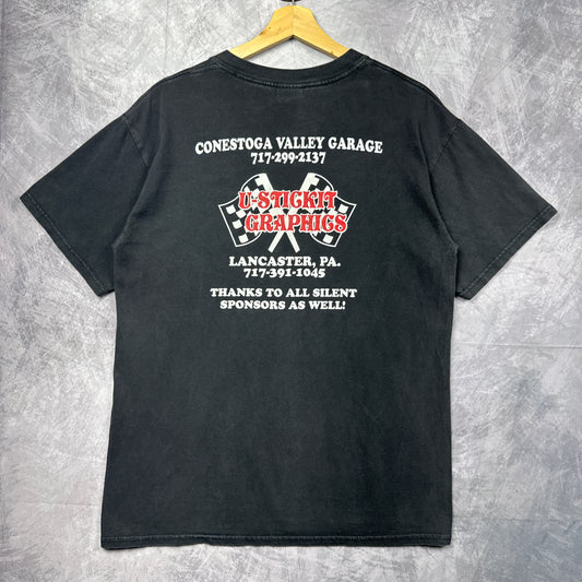 00s Black Pink Puppy Tuff Truck Shirt 3866