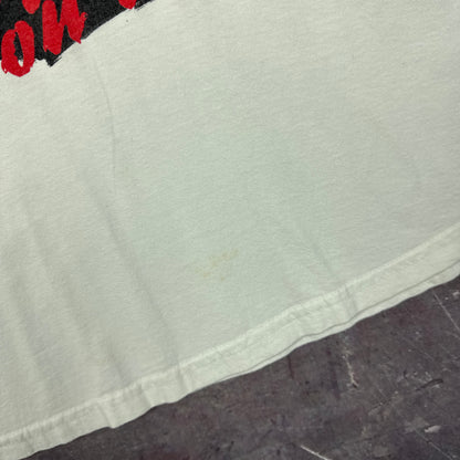 Early 00s White The Beat Walking Out On Love Graphic Shirt L 2927