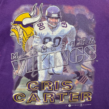1997 Purple Minnesota Vikings Cris Carter Shirt 4241