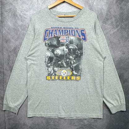 2006 Grey Pittsburgh Steelers Longsleeve Shirt 4198
