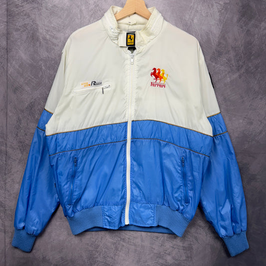 80s White and Blue Ferrari Jacket 4010