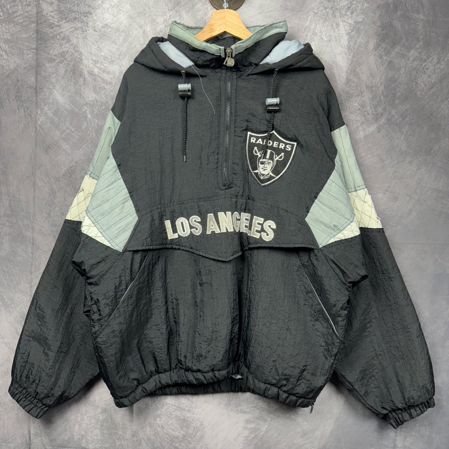 90s Black Los Angeles Raiders Jacket 4067