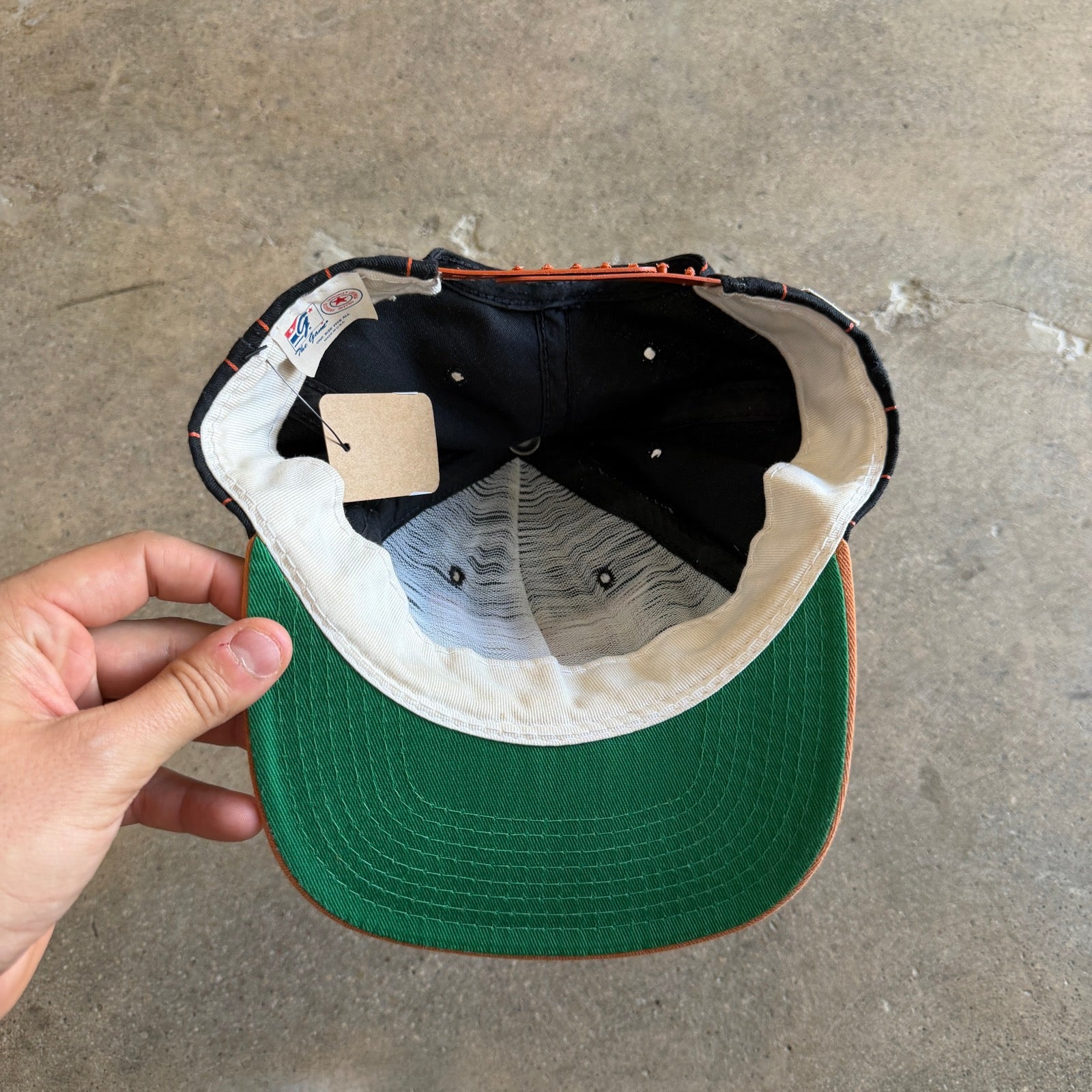90s Black Texas Longhorns Pinstripe Snapback Hat 5795