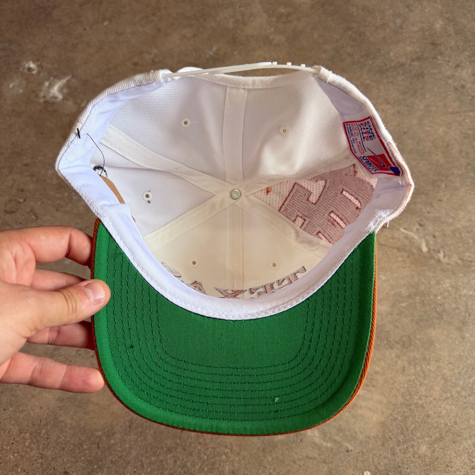 90s White Texas Longhorns Sports Specialties Snapback Hat 5774