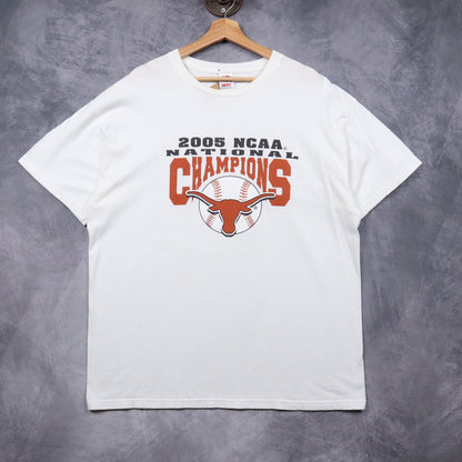 2005 White Texas Longhorns NCAA National Champions Shirt 5756
